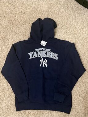Stitches Navy Blue New York Yankees Pullover Hoodie